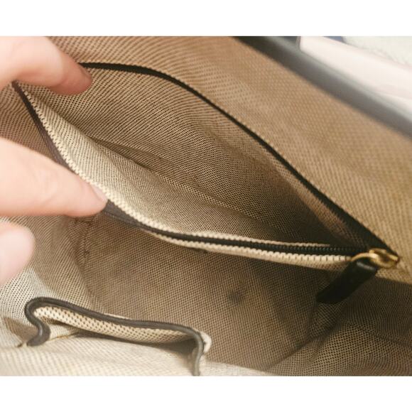 Dooney & Bourke Signature DB Monogram Purse Black Structured Designer Handbag - Picture 13 of 14